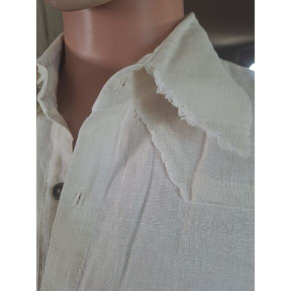 Mens Linen "Perservere 1998" Button Up- Size M- This Is is BADA$$! Excellent! - Picture 12 of 13